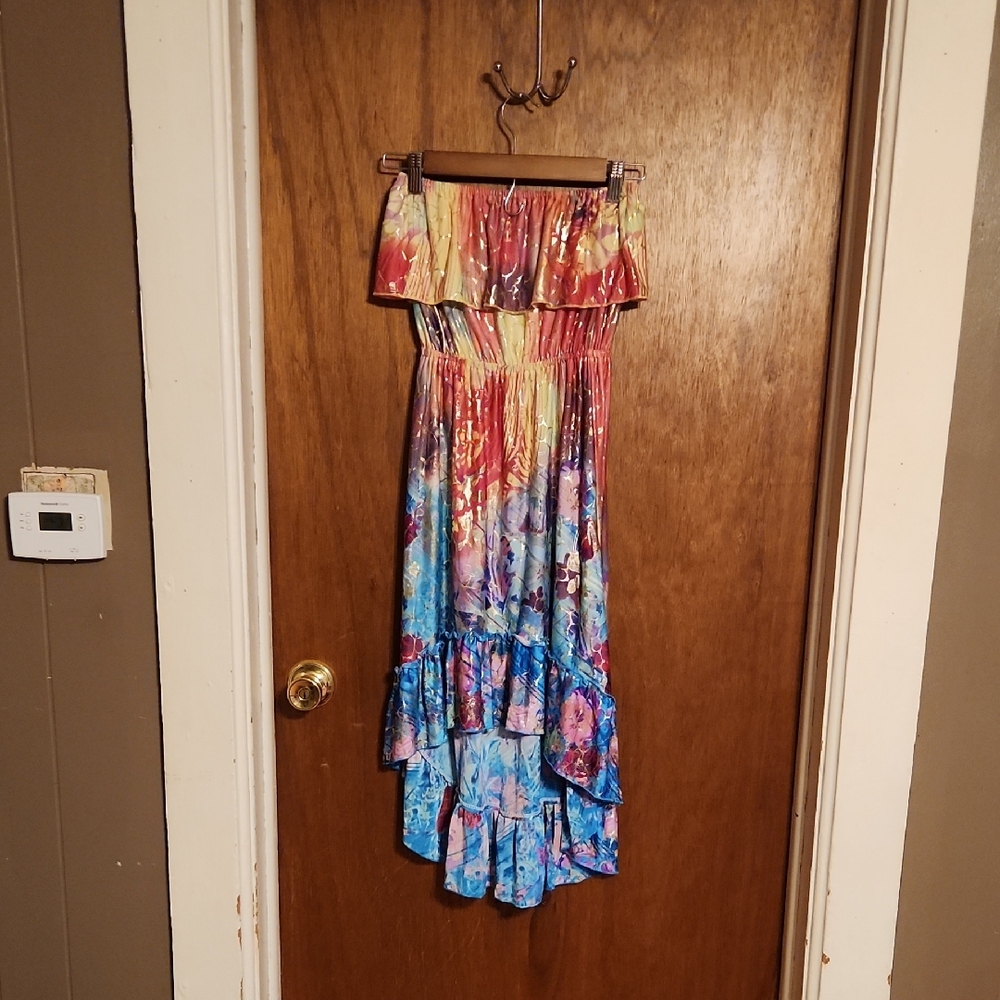 Shoreline Multicolor High Low Dress